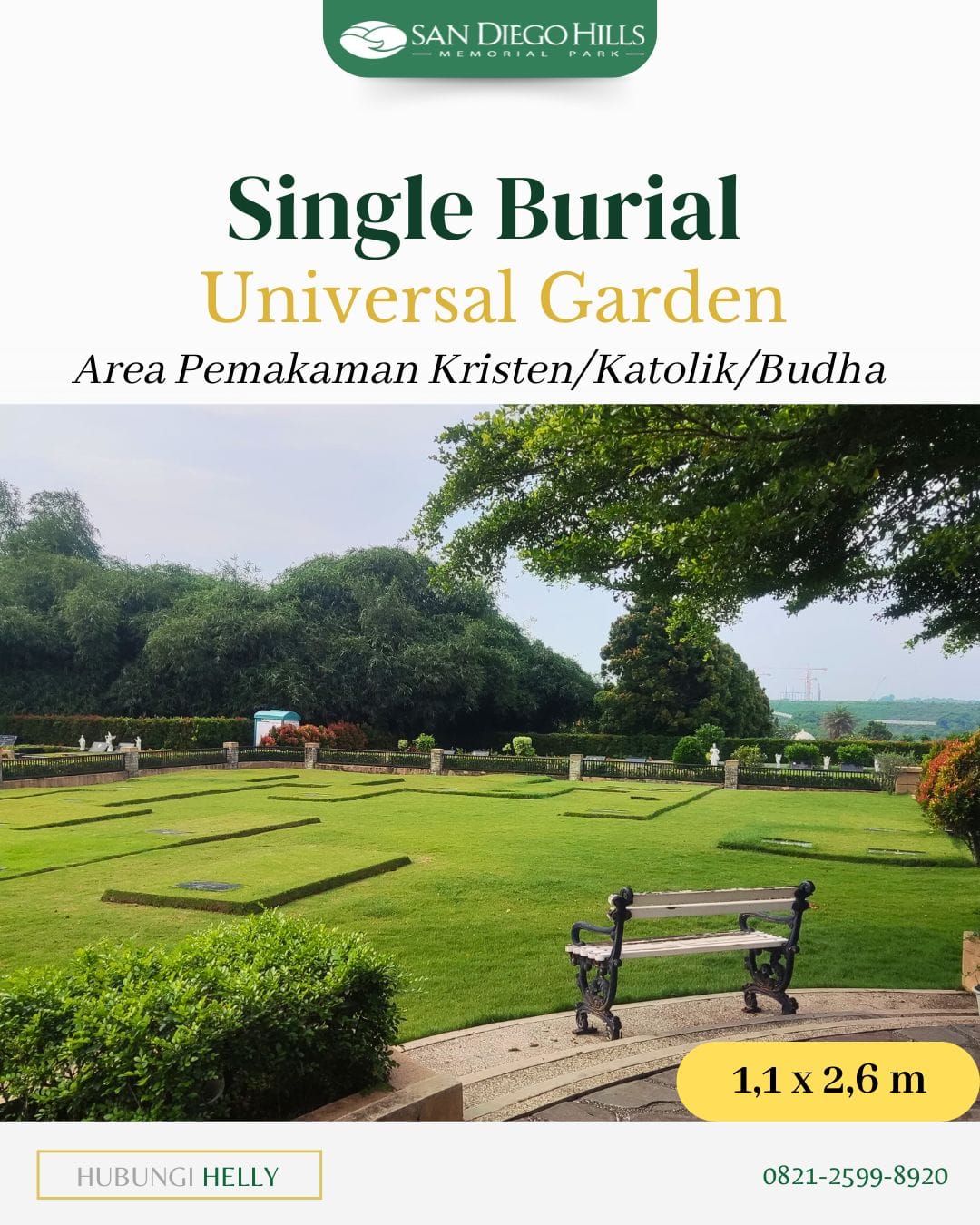 Single Burial Universal Garden di San Diego Hills Memorial Park